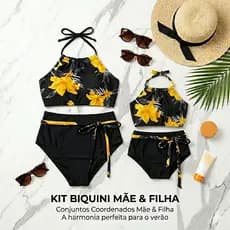 Kit Biquíni Mae E Filha - Conjunto Bikini Mae & Filha - Kit Biquíni Tal Mãe e Filha Biquini Infantil