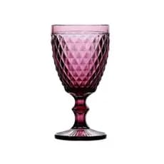 Taça de Vidro Roxo 245ml Bico de Jaca /Diamond / Bico de Abacaxi – Taça para Vinho e Água