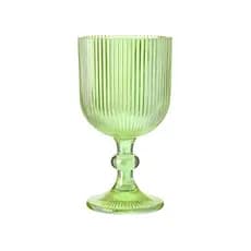 Taça de Vidro Bliss Verde Canelado 350 ml