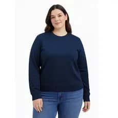 Blusa De Frio Suéter Feminino Plus Size Tricot Gola Redonda