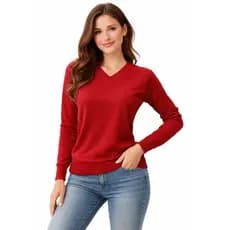 Blusa de Frio Suéter De Inverno Feminino Gola V Facinelli Meia Estação