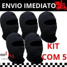 Kit com 5 Balaclavas Touca Ninja Frio Intenso Vento Gorro Touca Térmica motoboy unissex