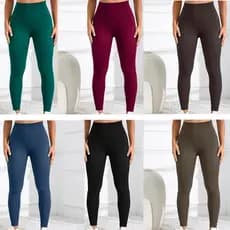 Calça Legging Canelada Cintura Alta Academia Fitness