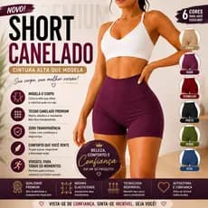 Short Fitness Feminino  Canelado Yoga Esporte Treino Academia Envio Imediato