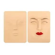 Pele Artificial 3d Em Silicone Treinamento De Micropigmentação Lábios Rosto Olhos