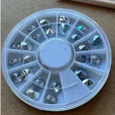 Disco Pedrarias Meia Pérola Tachinhas Enfeites Decoração para Unhas
