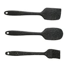 Kit 3 Peças Silicone Premium  Espátula + Colher Raspadora + Pincel – 27cm | Resistente ao Calor