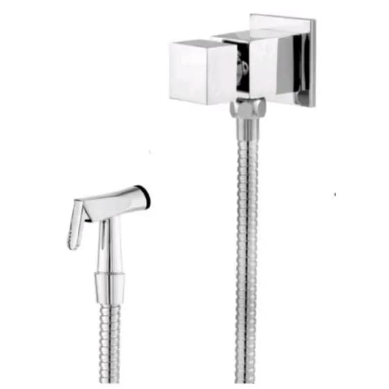 Ducha Higiênica Quadrada 1/4 de volta c-80 Metal Engate de 1.80