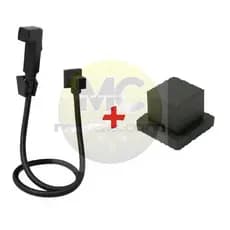 Ducha Higienica Quadrada Preta Metal + Kit Acabamento para Registro Quadrado Preto