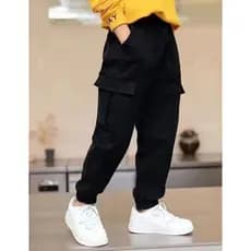 Calça cargo 6 bolsa infantil unissex com punho