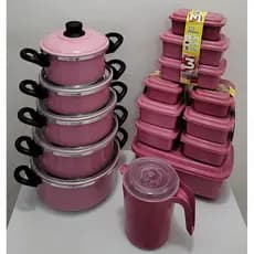Jogo Panela + Jogo de de Potes com Jarra