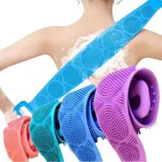 Esponja Cinta Escova de Banho para Costas Silicone Massageadora