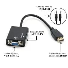 Conversor adaptador de HDMI para VGA