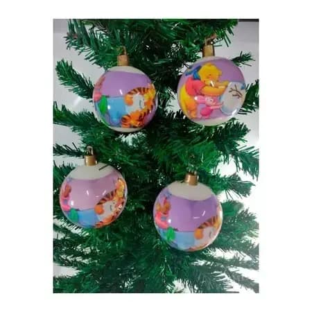 kit 4 Bolas de Natal Disney Sortidas Natália Christmas