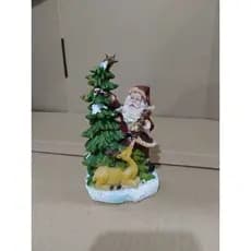 Enfeite Papai Noel na Árvore de Natal Polyresina 15cm Natália Christmas