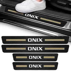 Kit Soleira Onix 4 Portas Onix+ Hatch Resistente Adesivo Vinil Carro Sedan Proteção Onix Plus