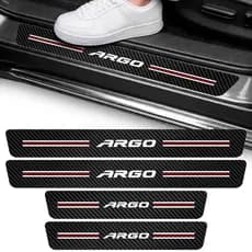 Kit Soleira Argo Carro Anti Riscos Vinil Adesivo Resistente Proteção 4 Portas Hatch