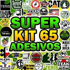 Super Kit 65 Adesivos Sticker Agro Cowboy Tereré Teris Made in Roça Bruto Variados