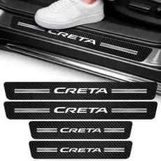 Kit Soleira Creta Adesivo Resistente Vinil Carro 4 Portas Anti Riscos Proteção Suv Protetor