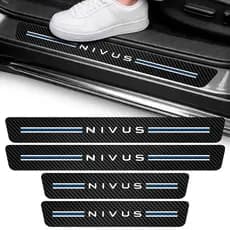 Kit Soleira Nivus Adesivo Resistente Vinil Carro Proteção Suv 4 Portas Anti Riscos