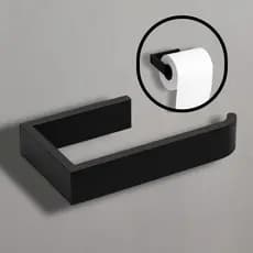 Suporte Para Papel Higiênico de Parede Porta Papel Higiênico Adesivo Preto Fita Dupla Face 3M