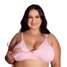 Sutiã Amamentação Cotton Plus Size Alças Ajustáveis Fácil Acesso Tamanho Grande