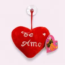Kit Com 02 Coração Pelúcia Chaveiro Dia Dos Namorados