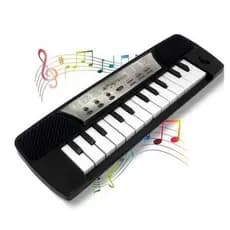 MINI TECLADO MUSICAL DE PLÁSTICO À PILHA-TK-AB4535-BRINQUEDO-COR PRETA