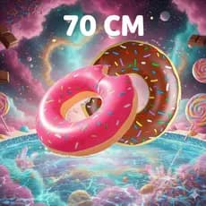 Boia de Piscina Donuts Inflável de 70cm Prepare-se para o Verão, Linda e Pronta Entrega!