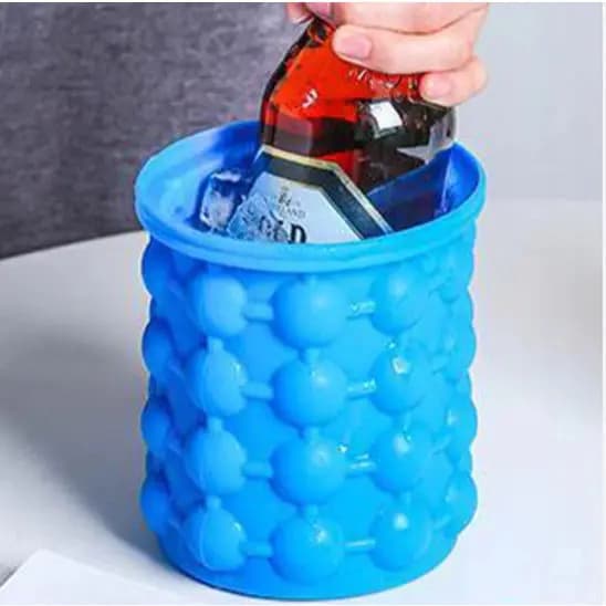 Balde Gelo Silicone Pote Drinks Térmico Conserva Cubos Bebidas Vasilha Recipiente Camping Festas