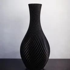 Vaso Decorativo Espiral Preto\Branco  (Modelo Alto)