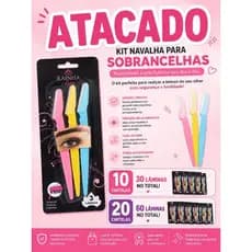 Kit Navalha Sobrancelha Atacado 30 / 60 lâminas depiladora facial