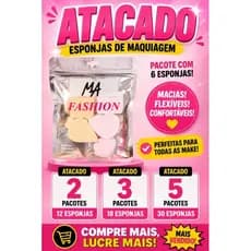 Kit Esponja Maquiagem Atacado 12/ 18/ 30 esponjas revenda