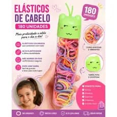 Kit 180 a 540 unidades elástico de cabelo infantil de silicone acessórios