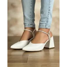 Sapato Feminino Scarpin Salto bico Fino Strass Brilho