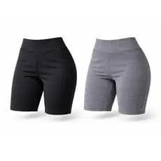 KIT C/ 2 Shorts Meia Coxa Legging Reforçada Grosso Academia