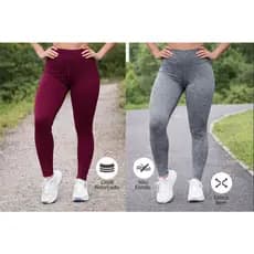 Kit Com 2 Calça Legging Fitness Reforçada Feminina Alta Elasticidade Premium
