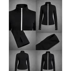 Blusa Ziper Suplex Feminina Gola Alta Termica Premium Casual Slim Fit Justa Moda Gringa