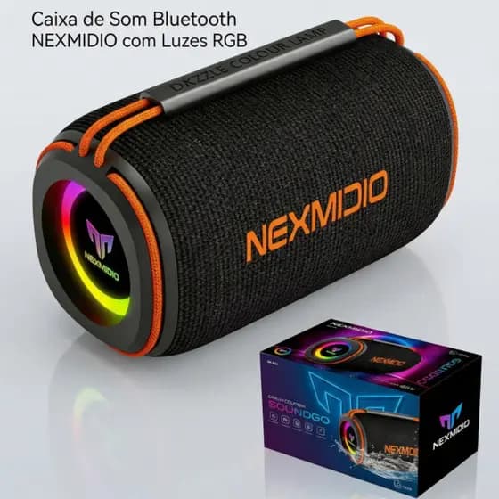 Portátil Caixa De Som Bluetooth Resistente a Água Com Alto Falante Duplo e Luz RGB Caixa De Som Com MD-B01
