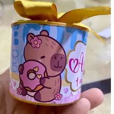 Tubolata Capivara Cute Fofa Personalizada – Lembrancinha Infantil - Tubolata Capivara Cute Infantil