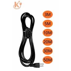 Extensão Uma Tomada 3m 5m 10m 20m 30m 50m Alta Qualidade e Segurança Cabo Resistente Com Uma Tomada