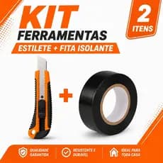 Estilete Profissional + Fita Isolante 10 Metros - Reparo Elétrico e Uso Geral