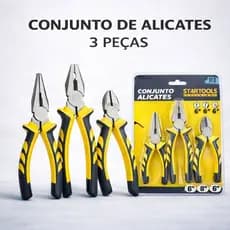 Kit de Alicates Premium 3 Peças Bico Reto 6" Corte 6" Universal 8"
