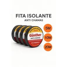 Fitas Isolante Alta Qualidade Anti-Chama Gunther 30,40 e 50 Unidades