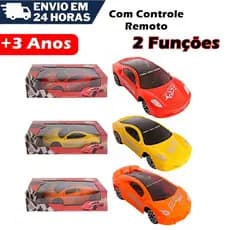 Carrinho de Controle Remoto Speed 2 Funções Sortido Desenvolve Coordenação Estimula Criatividade