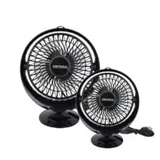 Ventilador de Mesa Portatil com USB Redondo Preto Grande e Pequeno Escritorio Quarto Viagens Cozinha