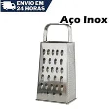 Ralador Fatiador Cortador Multifuncional de Quatro Faces em Aço Inox 18 cm Cortes Variados Pratico