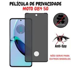 Película de Privacidade Vidro 3D Motorola Moto G84 5G - Com Furo Para Biometria