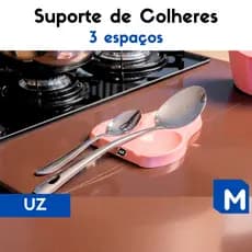 Suporte Apoio para Colher na Cozinha Rosa UZ 3 Lugares