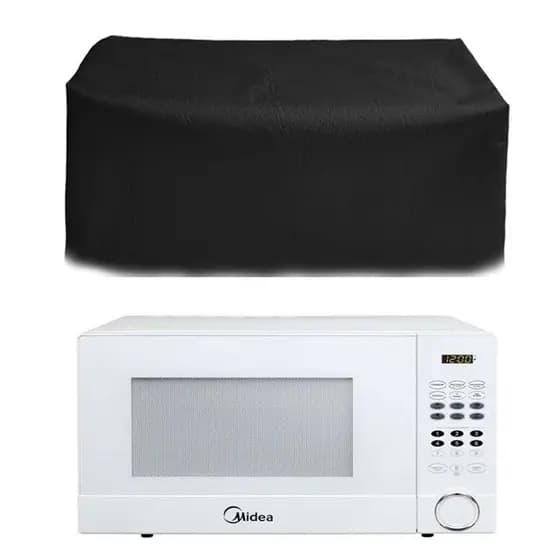 Capa para Micro-ondas 42L Preta Material Impermeável Flanelado Uv